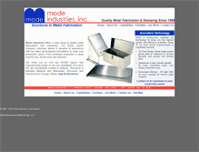 Tablet Screenshot of modeindustries.com